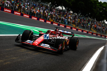 02/11/2024 - 16 LECLERC Charles (mco), Scuderia Ferrari SF-24, action during the Formula 1 Grande Premio de Sao Paulo 2024, 21th round of the 2024 Formula One World Championship from November 1 to 3, 2024 on the Interlagos Circuit, in Sao Paulo, Brazil - F1 - SAO PAULO GRAND PRIX 2024 - FORMULA 1 - MOTORI