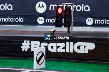 02/11/2024 - rain, pluie, illustration, pitlane closed during the Formula 1 Grande Premio de Sao Paulo 2024, 21th round of the 2024 Formula One World Championship from November 1 to 3, 2024 on the Interlagos Circuit, in Sao Paulo, Brazil - F1 - SAO PAULO GRAND PRIX 2024 - FORMULA 1 - MOTORI