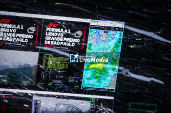 02/11/2024 - illustration, rain, pluie, weather radar meteo during the Formula 1 Grande Premio de Sao Paulo 2024, 21th round of the 2024 Formula One World Championship from November 1 to 3, 2024 on the Interlagos Circuit, in Sao Paulo, Brazil - F1 - SAO PAULO GRAND PRIX 2024 - FORMULA 1 - MOTORI