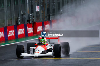 03/11/2024 - HAMILTON Lewis (gbr), driving the 1990 McLaren MP4/5B of Ayrton Senna, action during the Formula 1 Grande Premio de Sao Paulo 2024, 21th round of the 2024 Formula One World Championship from November 1 to 3, 2024 on the Interlagos Circuit, in Sao Paulo, Brazil - F1 - SAO PAULO GRAND PRIX 2024 - FORMULA 1 - MOTORI