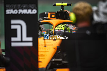 03/11/2024 - 04 NORRIS Lando (gbr), McLaren F1 Team MCL38, action during the Formula 1 Grande Premio de Sao Paulo 2024, 21th round of the 2024 Formula One World Championship from November 1 to 3, 2024 on the Interlagos Circuit, in Sao Paulo, Brazil - F1 - SAO PAULO GRAND PRIX 2024 - FORMULA 1 - MOTORI