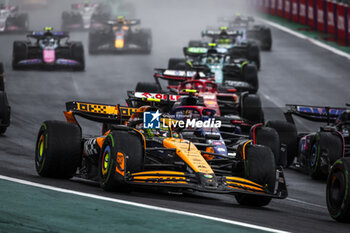 03/11/2024 - 04 NORRIS Lando (gbr), McLaren F1 Team MCL38, action, start of the race, depart, during the Formula 1 Grande Premio de Sao Paulo 2024, 21th round of the 2024 Formula One World Championship from November 1 to 3, 2024 on the Interlagos Circuit, in Sao Paulo, Brazil - F1 - SAO PAULO GRAND PRIX 2024 - FORMULA 1 - MOTORI