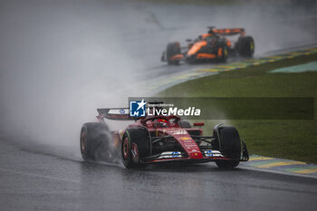 03/11/2024 - 16 LECLERC Charles (mco), Scuderia Ferrari SF-24, action during the Formula 1 Grande Premio de Sao Paulo 2024, 21th round of the 2024 Formula One World Championship from November 1 to 3, 2024 on the Interlagos Circuit, in Sao Paulo, Brazil - F1 - SAO PAULO GRAND PRIX 2024 - FORMULA 1 - MOTORI