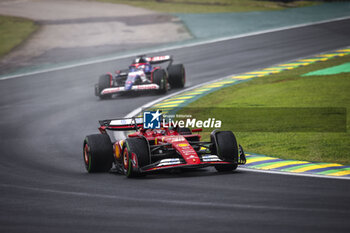 03/11/2024 - 16 LECLERC Charles (mco), Scuderia Ferrari SF-24, action during the Formula 1 Grande Premio de Sao Paulo 2024, 21th round of the 2024 Formula One World Championship from November 1 to 3, 2024 on the Interlagos Circuit, in Sao Paulo, Brazil - F1 - SAO PAULO GRAND PRIX 2024 - FORMULA 1 - MOTORI