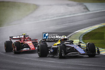 03/11/2024 - 43 COLAPINTO Franco (arg), Williams Racing FW46, 55 SAINZ Carlos (spa), Scuderia Ferrari SF-24, action during the Formula 1 Grande Premio de Sao Paulo 2024, 21th round of the 2024 Formula One World Championship from November 1 to 3, 2024 on the Interlagos Circuit, in Sao Paulo, Brazil - F1 - SAO PAULO GRAND PRIX 2024 - FORMULA 1 - MOTORI