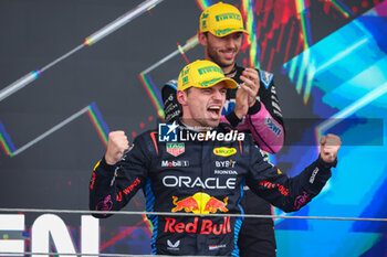 03/11/2024 - VERSTAPPEN Max (ned), Red Bull Racing RB20, portrait podium during the Formula 1 Grande Premio de Sao Paulo 2024, 21th round of the 2024 Formula One World Championship from November 1 to 3, 2024 on the Interlagos Circuit, in Sao Paulo, Brazil - F1 - SAO PAULO GRAND PRIX 2024 - FORMULA 1 - MOTORI