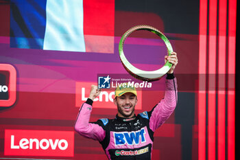 03/11/2024 - GASLY Pierre (fra), Alpine F1 Team A524, portrait podium during the Formula 1 Grande Premio de Sao Paulo 2024, 21th round of the 2024 Formula One World Championship from November 1 to 3, 2024 on the Interlagos Circuit, in Sao Paulo, Brazil - F1 - SAO PAULO GRAND PRIX 2024 - FORMULA 1 - MOTORI