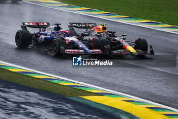 03/11/2024 - 30 LAWSON Liam (nzl), Visa Cash App RB F1 Team VCARB 01, 11 PEREZ Sergio (mex), Red Bull Racing RB20, action during the Formula 1 Grande Premio de Sao Paulo 2024, 21th round of the 2024 Formula One World Championship from November 1 to 3, 2024 on the Interlagos Circuit, in Sao Paulo, Brazil - F1 - SAO PAULO GRAND PRIX 2024 - FORMULA 1 - MOTORI