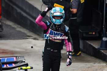 03/11/2024 - GASLY Pierre (fra), Alpine F1 Team A524, portrait celebrating podium during the Formula 1 Grande Premio de Sao Paulo 2024, 21th round of the 2024 Formula One World Championship from November 1 to 3, 2024 on the Interlagos Circuit, in Sao Paulo, Brazil - F1 - SAO PAULO GRAND PRIX 2024 - FORMULA 1 - MOTORI