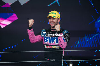 03/11/2024 - GASLY Pierre (fra), Alpine F1 Team A524, portrait celebrating podium during the Formula 1 Grande Premio de Sao Paulo 2024, 21th round of the 2024 Formula One World Championship from November 1 to 3, 2024 on the Interlagos Circuit, in Sao Paulo, Brazil - F1 - SAO PAULO GRAND PRIX 2024 - FORMULA 1 - MOTORI