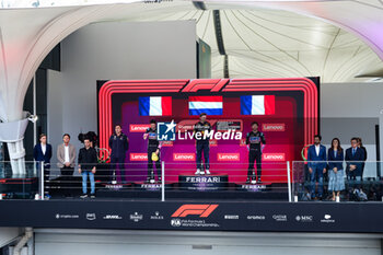 03/11/2024 - VERSTAPPEN Max (ned), Red Bull Racing RB20, OCON Esteban (fra), Alpine F1 Team A524, GASLY Pierre (fra), Alpine F1 Team A524, portrait podium during the Formula 1 Grande Premio de Sao Paulo 2024, 21th round of the 2024 Formula One World Championship from November 1 to 3, 2024 on the Interlagos Circuit, in Sao Paulo, Brazil - F1 - SAO PAULO GRAND PRIX 2024 - FORMULA 1 - MOTORI