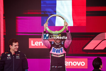 03/11/2024 - OCON Esteban (fra), Alpine F1 Team A524, portrait podium during the Formula 1 Grande Premio de Sao Paulo 2024, 21th round of the 2024 Formula One World Championship from November 1 to 3, 2024 on the Interlagos Circuit, in Sao Paulo, Brazil - F1 - SAO PAULO GRAND PRIX 2024 - FORMULA 1 - MOTORI