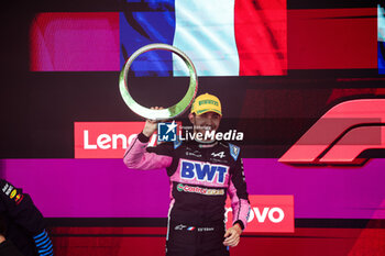 03/11/2024 - OCON Esteban (fra), Alpine F1 Team A524, portrait podium during the Formula 1 Grande Premio de Sao Paulo 2024, 21th round of the 2024 Formula One World Championship from November 1 to 3, 2024 on the Interlagos Circuit, in Sao Paulo, Brazil - F1 - SAO PAULO GRAND PRIX 2024 - FORMULA 1 - MOTORI