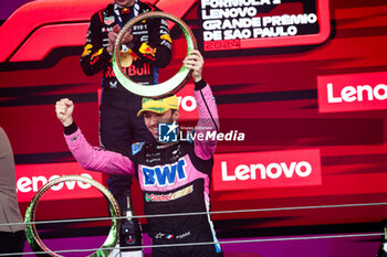 03/11/2024 - GASLY Pierre (fra), Alpine F1 Team A524, portrait podium during the Formula 1 Grande Premio de Sao Paulo 2024, 21th round of the 2024 Formula One World Championship from November 1 to 3, 2024 on the Interlagos Circuit, in Sao Paulo, Brazil - F1 - SAO PAULO GRAND PRIX 2024 - FORMULA 1 - MOTORI