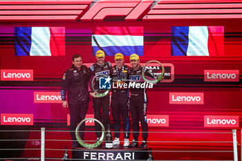 03/11/2024 - VERSTAPPEN Max (ned), Red Bull Racing RB20, OCON Esteban (fra), Alpine F1 Team A524, GASLY Pierre (fra), Alpine F1 Team A524, portrait podium during the Formula 1 Grande Premio de Sao Paulo 2024, 21th round of the 2024 Formula One World Championship from November 1 to 3, 2024 on the Interlagos Circuit, in Sao Paulo, Brazil - F1 - SAO PAULO GRAND PRIX 2024 - FORMULA 1 - MOTORI