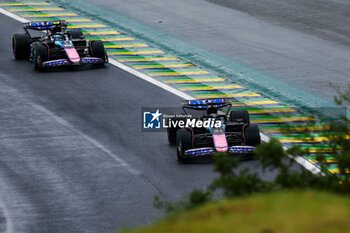 03/11/2024 - 31 OCON Esteban (fra), Alpine F1 Team A524, 10 GASLY Pierre (fra), Alpine F1 Team A524, action during the Formula 1 Grande Premio de Sao Paulo 2024, 21th round of the 2024 Formula One World Championship from November 1 to 3, 2024 on the Interlagos Circuit, in Sao Paulo, Brazil - F1 - SAO PAULO GRAND PRIX 2024 - FORMULA 1 - MOTORI