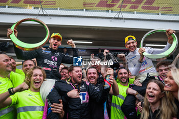 03/11/2024 - GASLY Pierre (fra), Alpine F1 Team A524, OCON Esteban (fra), Alpine F1 Team A524, portrait celebration during the Formula 1 Grande Premio de Sao Paulo 2024, 21th round of the 2024 Formula One World Championship from November 1 to 3, 2024 on the Interlagos Circuit, in Sao Paulo, Brazil - F1 - SAO PAULO GRAND PRIX 2024 - FORMULA 1 - MOTORI