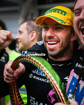 03/11/2024 - GASLY Pierre (fra), Alpine F1 Team A524, portrait celebration during the Formula 1 Grande Premio de Sao Paulo 2024, 21th round of the 2024 Formula One World Championship from November 1 to 3, 2024 on the Interlagos Circuit, in Sao Paulo, Brazil - F1 - SAO PAULO GRAND PRIX 2024 - FORMULA 1 - MOTORI