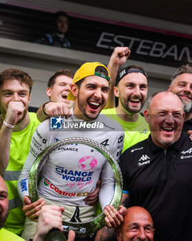 03/11/2024 - OCON Esteban (fra), Alpine F1 Team A524, portrait celebration during the Formula 1 Grande Premio de Sao Paulo 2024, 21th round of the 2024 Formula One World Championship from November 1 to 3, 2024 on the Interlagos Circuit, in Sao Paulo, Brazil - F1 - SAO PAULO GRAND PRIX 2024 - FORMULA 1 - MOTORI