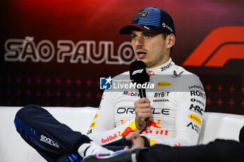 03/11/2024 - VERSTAPPEN Max (ned), Red Bull Racing RB20, portrait press conference during the Formula 1 Grande Premio de Sao Paulo 2024, 21th round of the 2024 Formula One World Championship from November 1 to 3, 2024 on the Interlagos Circuit, in Sao Paulo, Brazil - F1 - SAO PAULO GRAND PRIX 2024 - FORMULA 1 - MOTORI