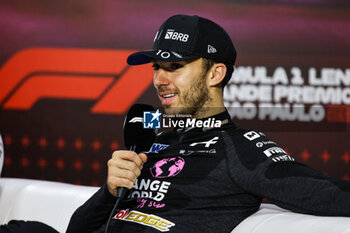 03/11/2024 - GASLY Pierre (fra), Alpine F1 Team A524, portrait press conference during the Formula 1 Grande Premio de Sao Paulo 2024, 21th round of the 2024 Formula One World Championship from November 1 to 3, 2024 on the Interlagos Circuit, in Sao Paulo, Brazil - F1 - SAO PAULO GRAND PRIX 2024 - FORMULA 1 - MOTORI