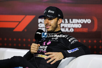 03/11/2024 - GASLY Pierre (fra), Alpine F1 Team A524, portrait press conference during the Formula 1 Grande Premio de Sao Paulo 2024, 21th round of the 2024 Formula One World Championship from November 1 to 3, 2024 on the Interlagos Circuit, in Sao Paulo, Brazil - F1 - SAO PAULO GRAND PRIX 2024 - FORMULA 1 - MOTORI