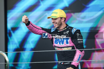 03/11/2024 - GASLY Pierre (fra), Alpine F1 Team A524, portrait celebrates the podium during the Formula 1 Grande Premio de Sao Paulo 2024, 21th round of the 2024 Formula One World Championship from November 1 to 3, 2024 on the Interlagos Circuit, in Sao Paulo, Brazil - F1 - SAO PAULO GRAND PRIX 2024 - FORMULA 1 - MOTORI