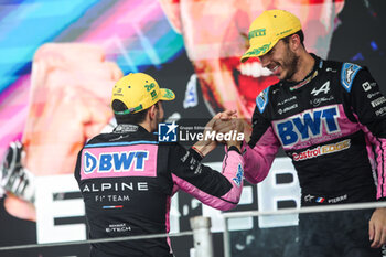 03/11/2024 - GASLY Pierre (fra), Alpine F1 Team A524, portrait OCON Esteban (fra), Alpine F1 Team A524, portrait podium during the Formula 1 Grande Premio de Sao Paulo 2024, 21th round of the 2024 Formula One World Championship from November 1 to 3, 2024 on the Interlagos Circuit, in Sao Paulo, Brazil - F1 - SAO PAULO GRAND PRIX 2024 - FORMULA 1 - MOTORI