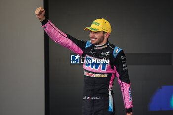 03/11/2024 - OCON Esteban (fra), Alpine F1 Team A524, portrait podium during the Formula 1 Grande Premio de Sao Paulo 2024, 21th round of the 2024 Formula One World Championship from November 1 to 3, 2024 on the Interlagos Circuit, in Sao Paulo, Brazil - F1 - SAO PAULO GRAND PRIX 2024 - FORMULA 1 - MOTORI