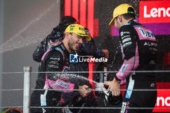 03/11/2024 - GASLY Pierre (fra), Alpine F1 Team A524, portrait OCON Esteban (fra), Alpine F1 Team A524, portrait podium during the Formula 1 Grande Premio de Sao Paulo 2024, 21th round of the 2024 Formula One World Championship from November 1 to 3, 2024 on the Interlagos Circuit, in Sao Paulo, Brazil - F1 - SAO PAULO GRAND PRIX 2024 - FORMULA 1 - MOTORI