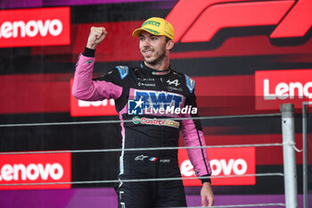 03/11/2024 - GASLY Pierre (fra), Alpine F1 Team A524, portrait podium during the Formula 1 Grande Premio de Sao Paulo 2024, 21th round of the 2024 Formula One World Championship from November 1 to 3, 2024 on the Interlagos Circuit, in Sao Paulo, Brazil - F1 - SAO PAULO GRAND PRIX 2024 - FORMULA 1 - MOTORI