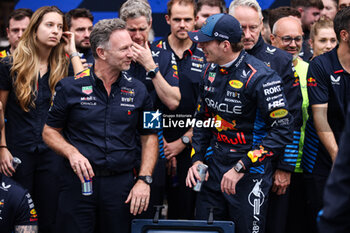 03/11/2024 - HORNER Christian (gbr), Team Principal of Red Bull Racing, portrait VERSTAPPEN Max (ned), Red Bull Racing RB20, portrait WHEATLEY Jonathan (gbr), Team Manager of Red Bull Racing, portrait during the Formula 1 Grande Premio de Sao Paulo 2024, 21th round of the 2024 Formula One World Championship from November 1 to 3, 2024 on the Interlagos Circuit, in Sao Paulo, Brazil - F1 - SAO PAULO GRAND PRIX 2024 - FORMULA 1 - MOTORI