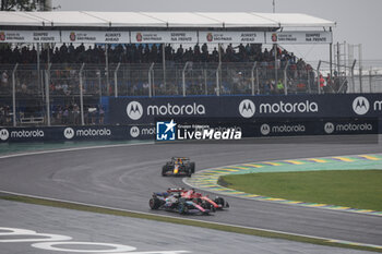 03/11/2024 - 31 OCON Esteban (fra), Alpine F1 Team A524, action 16 LECLERC Charles (mco), Scuderia Ferrari SF-24, action during the Formula 1 Grande Premio de Sao Paulo 2024, 21th round of the 2024 Formula One World Championship from November 1 to 3, 2024 on the Interlagos Circuit, in Sao Paulo, Brazil - F1 - SAO PAULO GRAND PRIX 2024 - FORMULA 1 - MOTORI