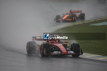 03/11/2024 - 16 LECLERC Charles (mco), Scuderia Ferrari SF-24, action during the Formula 1 Grande Premio de Sao Paulo 2024, 21th round of the 2024 Formula One World Championship from November 1 to 3, 2024 on the Interlagos Circuit, in Sao Paulo, Brazil - F1 - SAO PAULO GRAND PRIX 2024 - FORMULA 1 - MOTORI