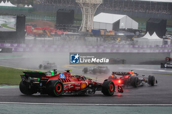 03/11/2024 - 55 SAINZ Carlos (spa), Scuderia Ferrari SF-24, action during the Formula 1 Grande Premio de Sao Paulo 2024, 21th round of the 2024 Formula One World Championship from November 1 to 3, 2024 on the Interlagos Circuit, in Sao Paulo, Brazil - F1 - SAO PAULO GRAND PRIX 2024 - FORMULA 1 - MOTORI