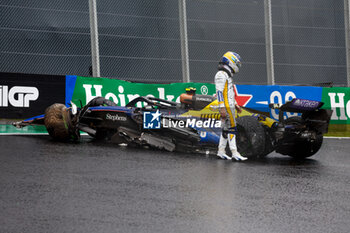 03/11/2024 - 43 COLAPINTO Franco (arg), Williams Racing FW46, action crash, accident, during the Formula 1 Grande Premio de Sao Paulo 2024, 21th round of the 2024 Formula One World Championship from November 1 to 3, 2024 on the Interlagos Circuit, in Sao Paulo, Brazil - F1 - SAO PAULO GRAND PRIX 2024 - FORMULA 1 - MOTORI