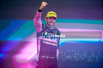 03/11/2024 - OCON Esteban (fra), Alpine F1 Team A524, portrait podium during the Formula 1 Grande Premio de Sao Paulo 2024, 21th round of the 2024 Formula One World Championship from November 1 to 3, 2024 on the Interlagos Circuit, in Sao Paulo, Brazil - F1 - SAO PAULO GRAND PRIX 2024 - FORMULA 1 - MOTORI