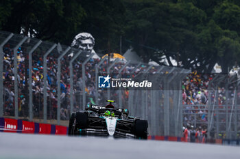 03/11/2024 - 44 HAMILTON Lewis (gbr), Mercedes AMG F1 Team W15, action during the Formula 1 Grande Premio de Sao Paulo 2024, 21th round of the 2024 Formula One World Championship from November 1 to 3, 2024 on the Interlagos Circuit, in Sao Paulo, Brazil - F1 - SAO PAULO GRAND PRIX 2024 - FORMULA 1 - MOTORI