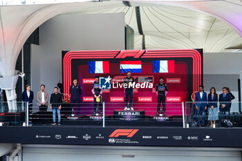 03/11/2024 - VERSTAPPEN Max (ned), Red Bull Racing RB20, OCON Esteban (fra), Alpine F1 Team A524, GASLY Pierre (fra), Alpine F1 Team A524, portrait podium during the Formula 1 Grande Premio de Sao Paulo 2024, 21th round of the 2024 Formula One World Championship from November 1 to 3, 2024 on the Interlagos Circuit, in Sao Paulo, Brazil - F1 - SAO PAULO GRAND PRIX 2024 - FORMULA 1 - MOTORI