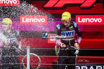 03/11/2024 - OCON Esteban (fra), Alpine F1 Team A524, portrait podium during the Formula 1 Grande Premio de Sao Paulo 2024, 21th round of the 2024 Formula One World Championship from November 1 to 3, 2024 on the Interlagos Circuit, in Sao Paulo, Brazil - F1 - SAO PAULO GRAND PRIX 2024 - FORMULA 1 - MOTORI