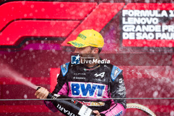 03/11/2024 - GASLY Pierre (fra), Alpine F1 Team A524, portrait podium during the Formula 1 Grande Premio de Sao Paulo 2024, 21th round of the 2024 Formula One World Championship from November 1 to 3, 2024 on the Interlagos Circuit, in Sao Paulo, Brazil - F1 - SAO PAULO GRAND PRIX 2024 - FORMULA 1 - MOTORI