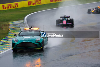 03/11/2024 - FIA Aston Martin Vantage Safety Car during the Formula 1 Grande Premio de Sao Paulo 2024, 21th round of the 2024 Formula One World Championship from November 1 to 3, 2024 on the Interlagos Circuit, in Sao Paulo, Brazil - F1 - SAO PAULO GRAND PRIX 2024 - FORMULA 1 - MOTORI