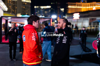 21/11/2024 - HAMILTON Lewis (gbr), Mercedes AMG F1 Team W15, portrait LECLERC Charles (mco), Scuderia Ferrari SF-24, portrait during the Formula 1 Heineken Silver Las Vegas Grand Prix 2024, 22th round of the 2024 Formula One World Championship from November 21 to 23, 2024 on the Las Vegas Strip Circuit, in Las Vegas, United States of America - F1 - LAS VEGAS GRAND PRIX 2024 - FORMULA 1 - MOTORI