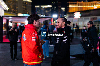 21/11/2024 - HAMILTON Lewis (gbr), Mercedes AMG F1 Team W15, portrait LECLERC Charles (mco), Scuderia Ferrari SF-24, portrait during the Formula 1 Heineken Silver Las Vegas Grand Prix 2024, 22th round of the 2024 Formula One World Championship from November 21 to 23, 2024 on the Las Vegas Strip Circuit, in Las Vegas, United States of America - F1 - LAS VEGAS GRAND PRIX 2024 - FORMULA 1 - MOTORI