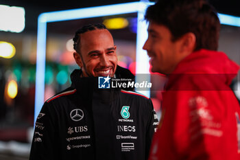 21/11/2024 - HAMILTON Lewis (gbr), Mercedes AMG F1 Team W15, LECLERC Charles (mco), Scuderia Ferrari SF-24, portrait during the Formula 1 Heineken Silver Las Vegas Grand Prix 2024, 22th round of the 2024 Formula One World Championship from November 21 to 23, 2024 on the Las Vegas Strip Circuit, in Las Vegas, United States of America - F1 - LAS VEGAS GRAND PRIX 2024 - FORMULA 1 - MOTORI