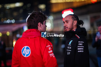 21/11/2024 - HAMILTON Lewis (gbr), Mercedes AMG F1 Team W15, LECLERC Charles (mco), Scuderia Ferrari SF-24, portrait during the Formula 1 Heineken Silver Las Vegas Grand Prix 2024, 22th round of the 2024 Formula One World Championship from November 21 to 23, 2024 on the Las Vegas Strip Circuit, in Las Vegas, United States of America - F1 - LAS VEGAS GRAND PRIX 2024 - FORMULA 1 - MOTORI