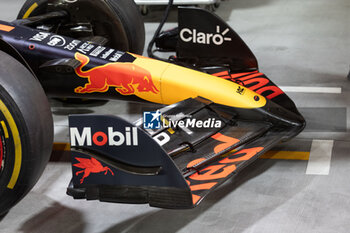 2024-11-22 - Red Bull Racing front wing during the Formula 1 Heineken Silver Las Vegas Grand Prix 2024, 22th round of the 2024 Formula One World Championship from November 21 to 23, 2024 on the Las Vegas Strip Circuit, in Las Vegas, United States of America - F1 - LAS VEGAS GRAND PRIX 2024 - FORMULA 1 - MOTORS