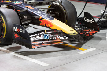 2024-11-22 - Red Bull Racing front wing during the Formula 1 Heineken Silver Las Vegas Grand Prix 2024, 22th round of the 2024 Formula One World Championship from November 21 to 23, 2024 on the Las Vegas Strip Circuit, in Las Vegas, United States of America - F1 - LAS VEGAS GRAND PRIX 2024 - FORMULA 1 - MOTORS