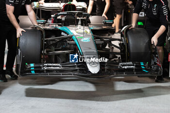 2024-11-22 - Mercedes AMG F1 Team front wing during the Formula 1 Heineken Silver Las Vegas Grand Prix 2024, 22th round of the 2024 Formula One World Championship from November 21 to 23, 2024 on the Las Vegas Strip Circuit, in Las Vegas, United States of America - F1 - LAS VEGAS GRAND PRIX 2024 - FORMULA 1 - MOTORS