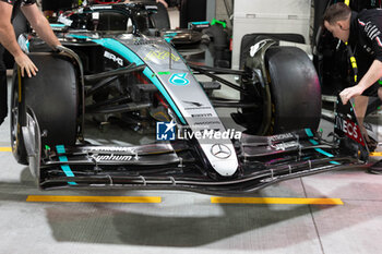 2024-11-22 - Mercedes AMG F1 Team front wing during the Formula 1 Heineken Silver Las Vegas Grand Prix 2024, 22th round of the 2024 Formula One World Championship from November 21 to 23, 2024 on the Las Vegas Strip Circuit, in Las Vegas, United States of America - F1 - LAS VEGAS GRAND PRIX 2024 - FORMULA 1 - MOTORS